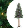 vidaXL &Aacute;rbol de Navidad Delgado con 300 LED con soporte Verde 210 cm