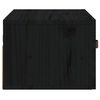 vidaXL Mesita de noche de pared negro 40x29,5x22 cm