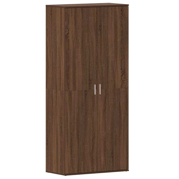 vidaXL Armario para Zapatos con puerta Marr&oacute;n 80 x 39 x 180 cm