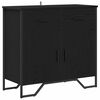 vidaXL Aparador Roble Negro 79,5 x 35,5 x 74,5 cm