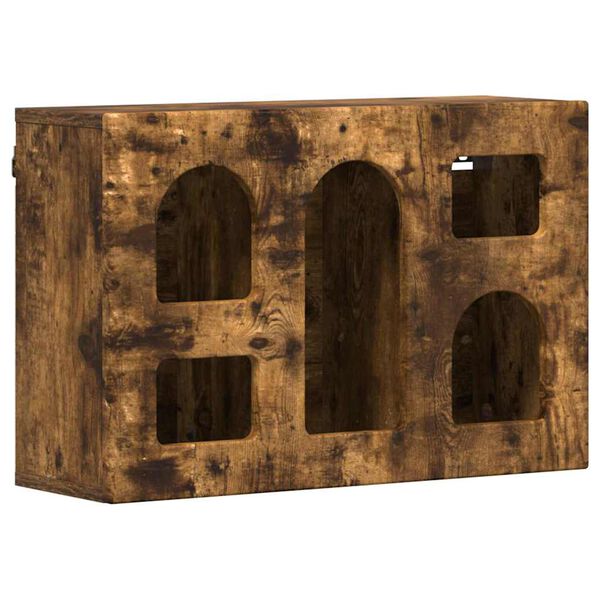 vidaXL Mueble colgante con estante Roble ahumado 60 x 20 x 40 cm