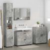 vidaXL Juego de muebles de baño con cajón 4 pcs Gris hormigón