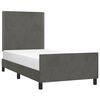 vidaXL Estructura de cama sin colch&oacute;n terciopelo gris oscuro 90x190 cm