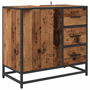 vidaXL Mueble de Cuarto de Ba&ntilde;o Madera envejecida 65 x 33 x 60 cm