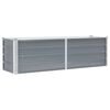 vidaXL Arriate de jard&iacute;n de acero galvanizado gris 160x40x45 cm