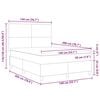 vidaXL Cama tipo Box Spring Gris Oscuro y Blanco 203 x 144 x 128 cm