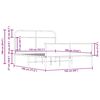 vidaXL Estructura de cama sin colch&oacute;n 135x190 cm madera roble Sonoma