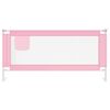 vidaXL Barandilla de seguridad cama de ni&ntilde;o rosa tela 190x25 cm