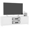 vidaXL Mueble para TV madera contrachapada blanco 120x30x37,5 cm