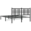 vidaXL Estructura cama sin colch&oacute;n con cabecero metal negro 120x200 cm