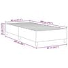 vidaXL Cama de plataforma Verde grisáceo 80 x 200 cm tela