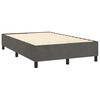 vidaXL Cama box spring colchón y LED terciopelo gris oscuro 120x200 cm