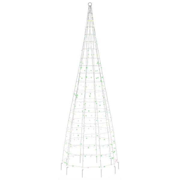 vidaXL &Aacute;rbol de Navidad en asta de bandera 550 LED colores 300 cm