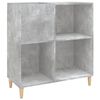 vidaXL Mueble discos madera contrachapada gris hormig&oacute;n 84,5x38x89 cm