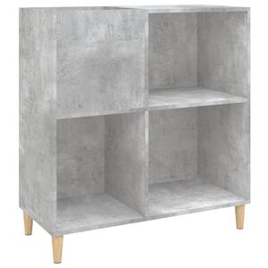 vidaXL Mueble discos madera contrachapada gris hormig&oacute;n 84,5x38x89 cm