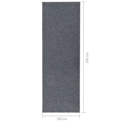 vidaXL Alfombra de pasillo atrapa suciedad 100x350 cm gris