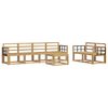 vidaXL Conjunto de sof&aacute;s de exterior 7 pcs Blanco 59 x 59 x 37 cm