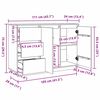 vidaXL Aparador Roble Marr&oacute;n 111 x 34 x 75 cm Madera de pino macizo