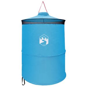 vidaXL Tienda de ba&ntilde;o port&aacute;til con cuerda de suspensi&oacute;n Azul