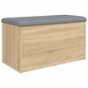 vidaXL Banco de almacenaje roble Sonoma 82x42x45 cm madera de ingenier&iacute;a
