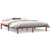 vidaXL Cama sin colch&oacute;n madera maciza de pino marr&oacute;n cera 160x200 cm