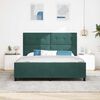vidaXL Cama tipo Box Spring Verde oscuro 180 x 200 cm Terciopelo