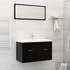 vidaXL Lavabo empotrado con grifo cer&aacute;mica blanco 81x39x18 cm