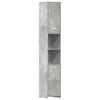vidaXL Armario ba&ntilde;o madera contrachapada gris hormig&oacute;n 30x30x183,5 cm