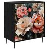 vidaXL Cajonera BORNE Estampado de peon&iacute;a clara 66 x 36,5 x 76 cm