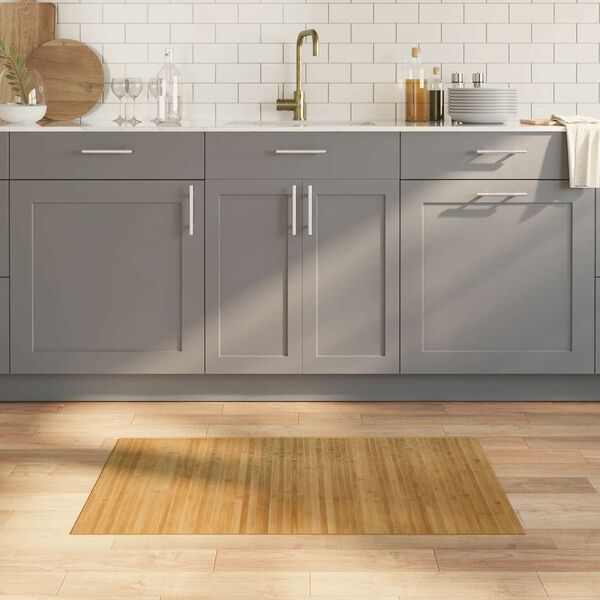 vidaXL Alfombra rectangular bamb&uacute; color natural 60x100 cm