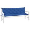 vidaXL Cojines de banco de jard&iacute;n 2 uds tela Oxford azul 180x50x7 cm