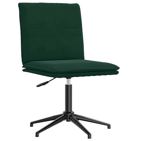 vidaXL Sillas de comedor 4 unidades terciopelo verde oscuro