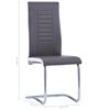 vidaXL Sillas voladizas de comedor 2 unidades cuero sint&eacute;tico gris