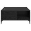 vidaXL Mesa de Caf&eacute; Roble Negro 80 x 80 x 36,5 cm Madera contrachapada