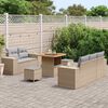 vidaXL Conjunto de sof&aacute; de jard&iacute;n con coj&iacute;n 8 pcs beige y gris claro