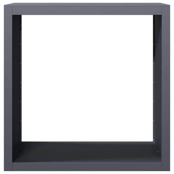 vidaXL Le&ntilde;ero de acero gris antracita 120x35x120 cm