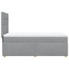 vidaXL Cama box spring con colch&oacute;n tela gris claro 100x200 cm