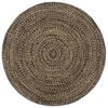 vidaXL Alfombra hecha a mano de yute marr&oacute;n y negro 240 cm