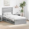 vidaXL Estructura de cama Gris Sonoma 100 x 200 cm Madera Ingenieril