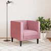 vidaXL Sill&oacute;n Chesterfield de terciopelo rosa