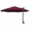 vidaXL Parasol de jardín Rojo y Negro 248 x 248 x 148 cm