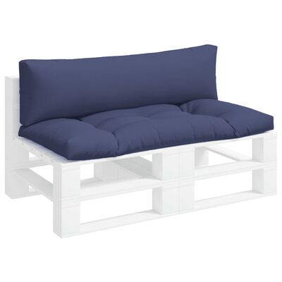 vidaXL Cojines para muebles de palets 2 uds tela Oxford azul marino