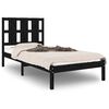 vidaXL Estructura de cama individual madera maciza negra 90x190 cm