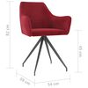 vidaXL Sillas de comedor 2 unidades terciopelo rojo tinto