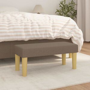 vidaXL Banco de tela gris taupe 70x30x30 cm