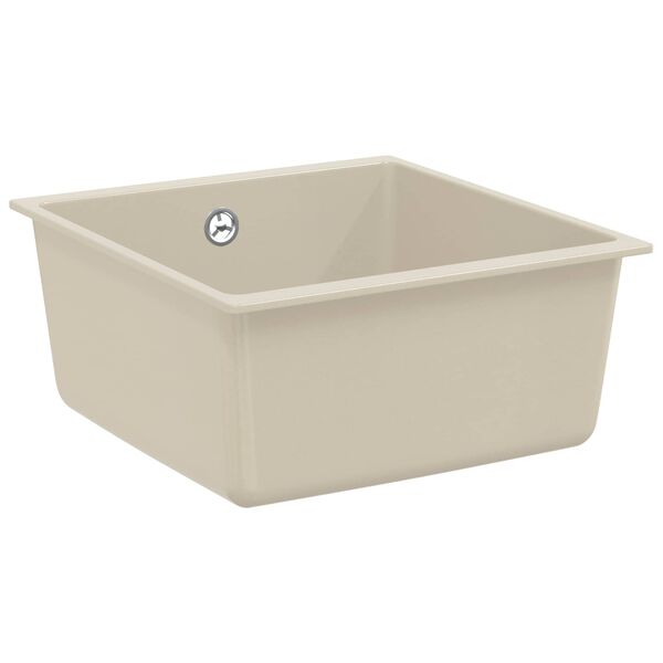 vidaXL Lavabo Beige 430 x 460 mm 80% Cuarzo y 20% Resina
