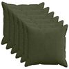vidaXL Funda de almohada 6 uds. HOUTEN Verde 80 x 80 cm pana
