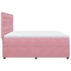 vidaXL Cama box spring con colch&oacute;n terciopelo rosa 200x200 cm