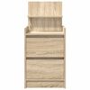 vidaXL Mesillas de noche con 2 cajones 2 uds roble Sonoma 38x34x80 cm