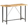 vidaXL Mesa de bar madera maciza de mango rugosa 150x70x107 cm